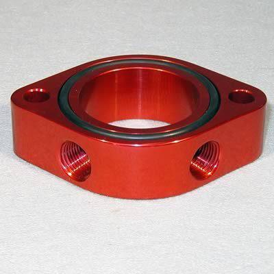 Meziere water neck spacer chevy sbc/bbc v8 spacer red anodized wn0028r