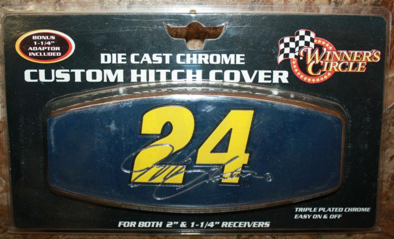 Bully 1.25" & 2" universal die cast chrome nascar hitch cover - 24 jeff gordon