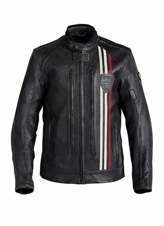 Triumph raven leather jacket size xl mlhs13005-xl - new