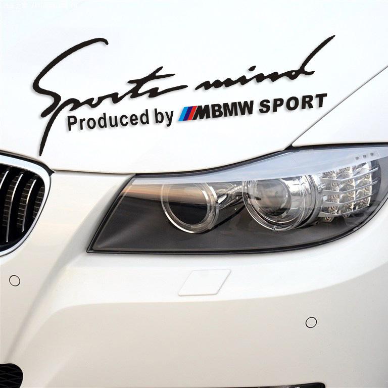 Black sports mind power for bmw m3 m5 m6 e63 e90 e87 650i 750i suv decal sticker