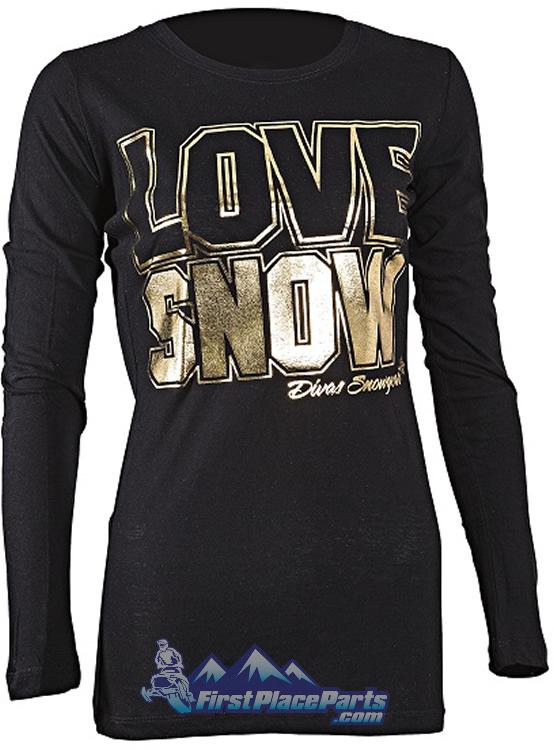 Divas love snow bling ls t-shirt ~ 2014 model ~ size sm - xl