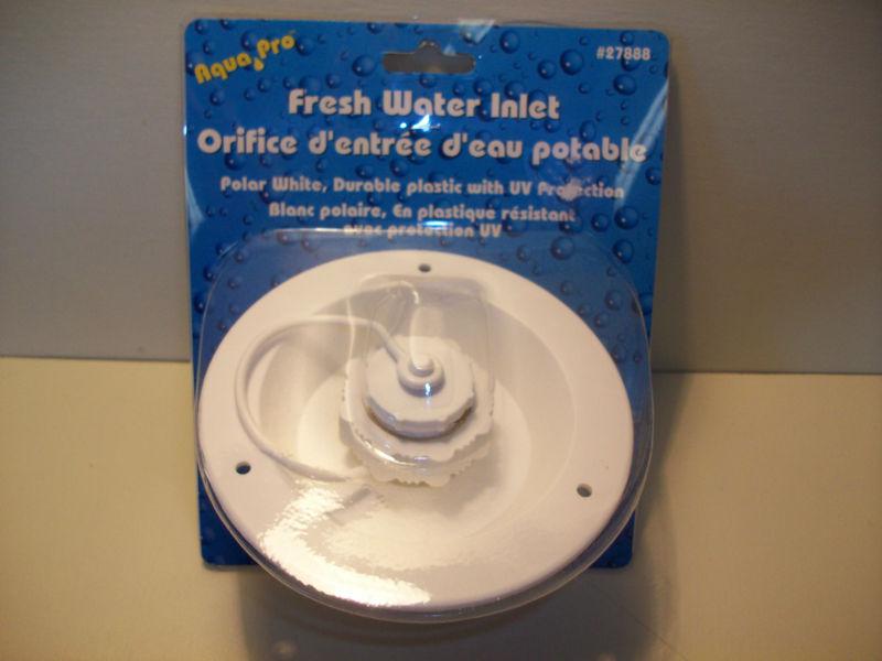 Rv -  fresh water inlet connect  recessed mounting flange 