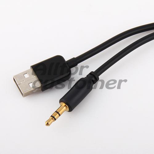 For BMW E60 E61 E93 E71 E88 MINI Cooper iPod iPhone 4 4S USB/AUX Y-Cable Adapter, US $7.99, image 2