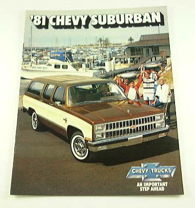 1981 81 chevrolet chevy suburban truck brochure c10 k20