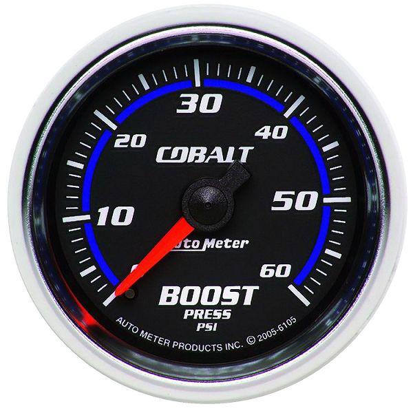 Auto meter 6105 cobalt 2 1/16" mechanical boost gauge 0-60 psi