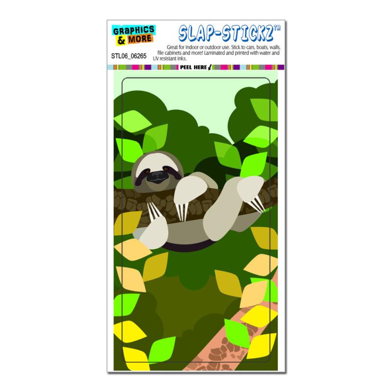 Geometric sloth yellow - slap-stickz™ car window locker bumper sticker