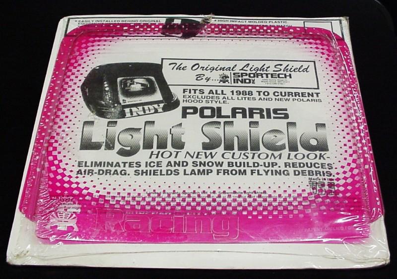 Vintage polaris headlight light indy cover shield 1988 - 1998 racing pink new