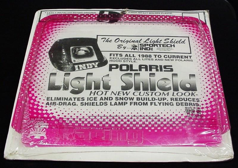 Vintage polaris headlight light indy cover shield 1988 - 1998 racing pink new