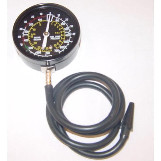 Fuel pump and vacuum tester automotive pressure test diagnostic tool gauge