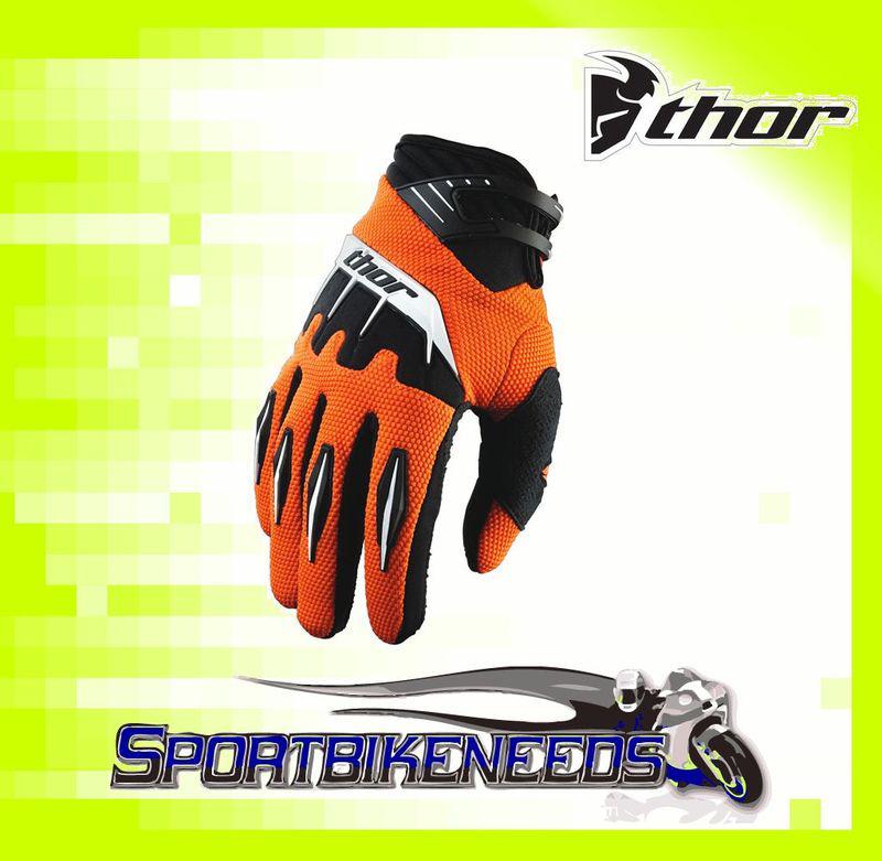 Thor 2012 youth spectrum glove orange size small s sm