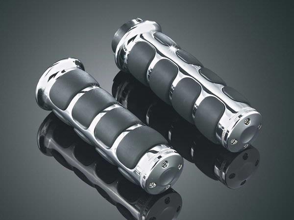 Kuryakyn iso grips 4 harley touring 08-12 chrome for harley touring dresser 6227