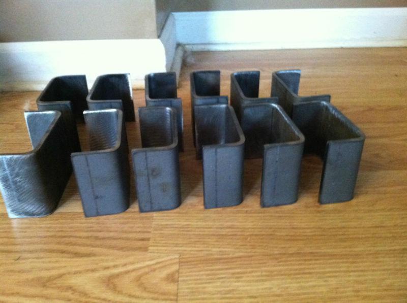 12-2x4 steel weld on utility trailer truck stake pockets trailer parts tie downs