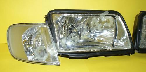 Audi 100 1991-1994 c4 headlights + corner lights chrome
