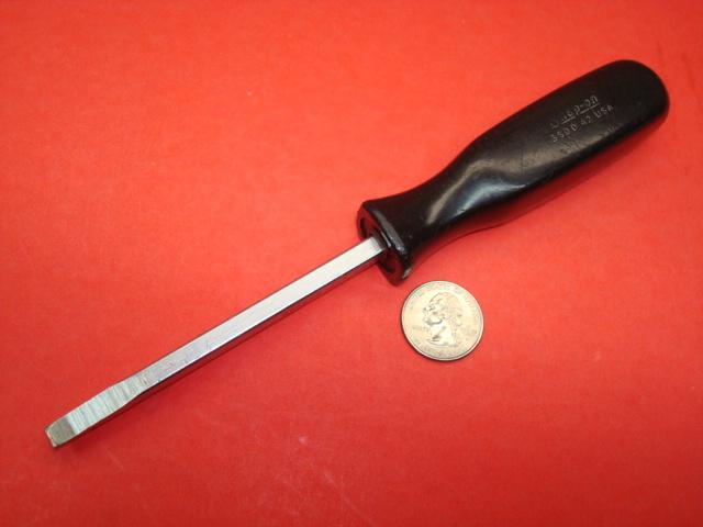 Snap on tools old style hard black handle reversible screwdriver part # ssdd 42