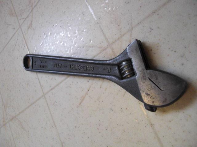 Vintage Crescent AT18 Black Oxide Adjustable Wrench 8