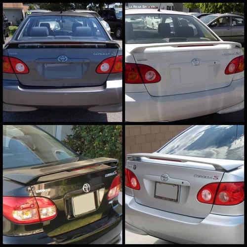 03-08 TOYOTA COROLLA CE LE S TRUNK SPOILER WING w/LED BRAKE LIGHT (PAINTABLE), US $44.99, image 3