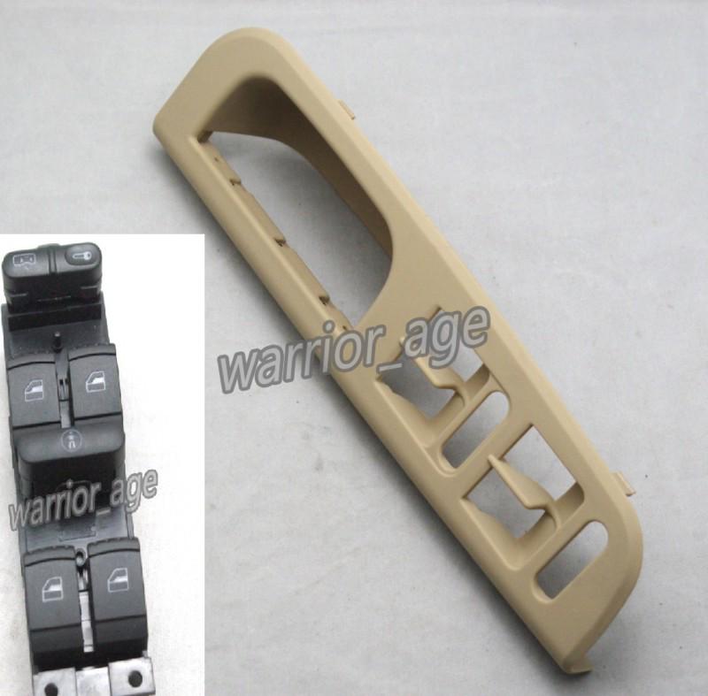 Master window switch+beige control panel trim bezel for vw passat jetta golf mk4