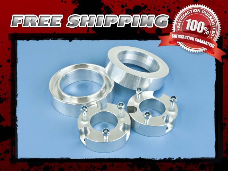 Silver aluminum block lift kit front 2" rear 2" coil spacer 2wd 4x2