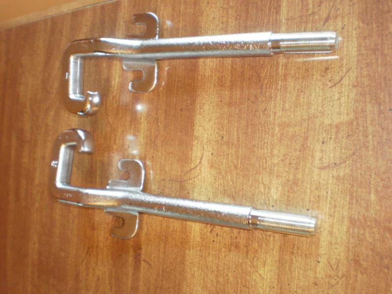 Grand cherokee durango front chrome tow towing hooks production set of 2
