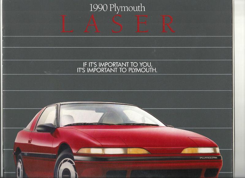 1990 plymouth laser showroom  brochure "nos"