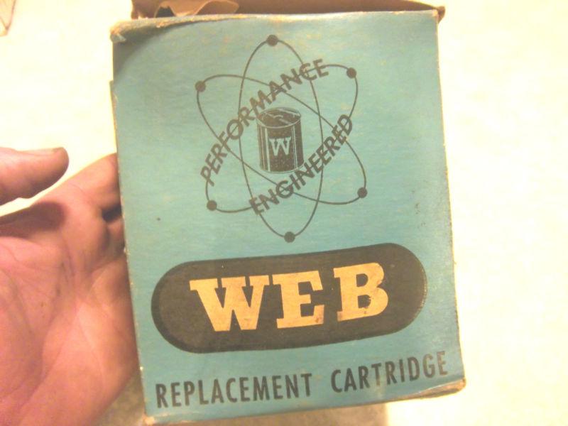 Vintage performance engineered web replacement cartridge oil filter early ford!