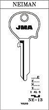 Key blank,jma ne-13, neiman/volvo vo62/v79d 1968-1972