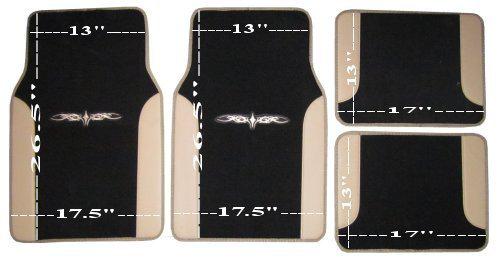 Tan Black Xtreme Car Truck SUV Seat Covers pkg w/ Tattoo Floor Mats & More #3, US $51.31, image 6