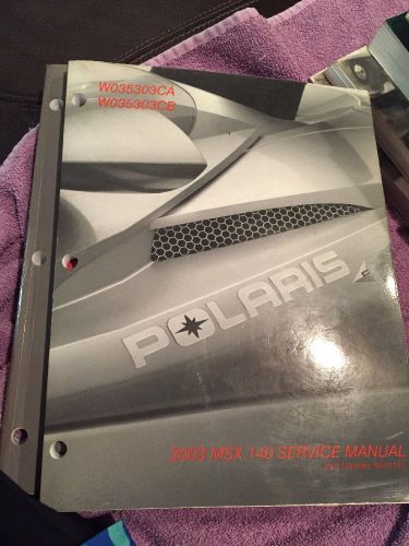 9918121 genuine polaris 2003 msx 140 service repair manual