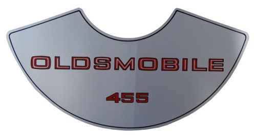 1975 1976 1977 1978 1979 1980 &#034;oldsmobile 455&#034; air cleaner decal