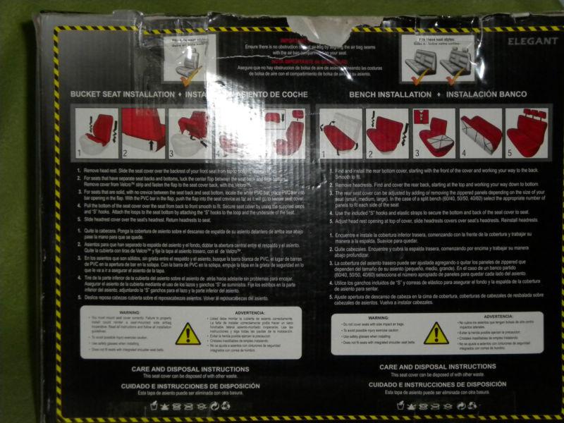 Elegant E370174Z Black Seat Covers - 3 Piece, US $24.99, image 2