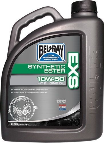 Bel-ray 4 liter exs full-synthetic ester 4t engine oil 10w-50 99160-b4lw