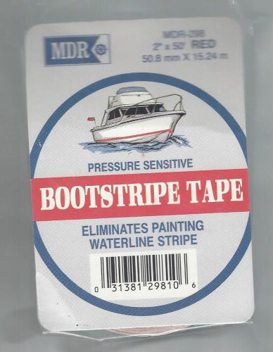 Mdr 298 pressure sensitive bootstripe tape boat waterline stripe red 2" x 50'