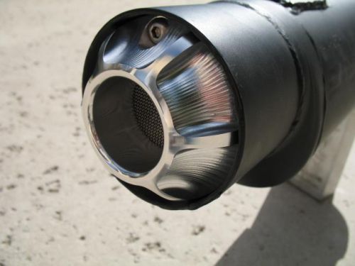3d power tip exhaust yamaha badger raptor grizzly 50 80 w/ spark arrestor screen