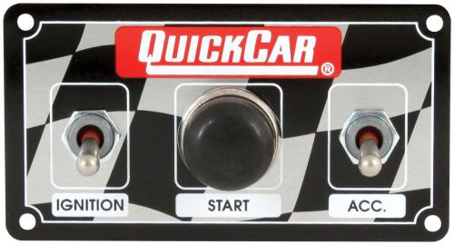Quickcar racing products 4-5/8 x 2-1/2 in dash mount switch panel p/n 50-020