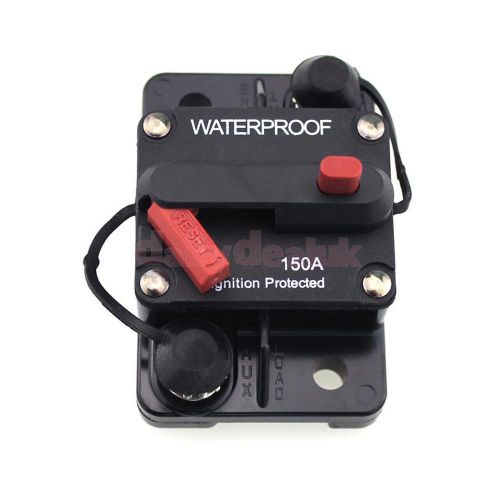 Inline auto waterproof 150-amp circuit breaker manual reset switch 12v