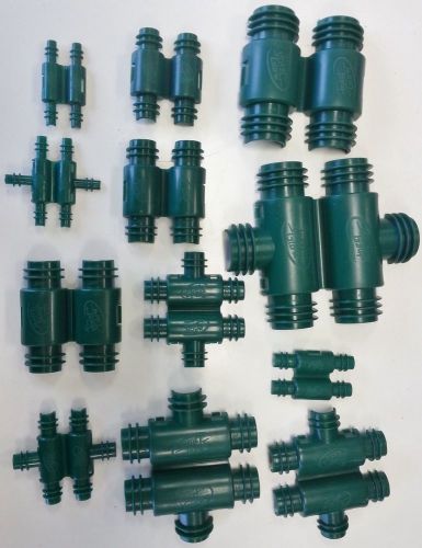 Hotwires split loom colored t and straight connectors dark green for auto &amp; rod