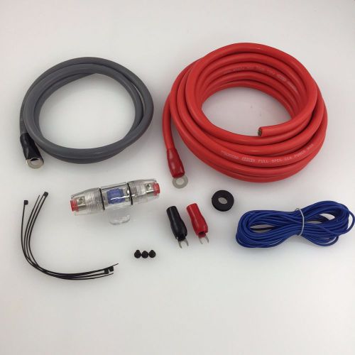 4 awg single amp kit for systems up to 650 watt cca wire and ground complete new