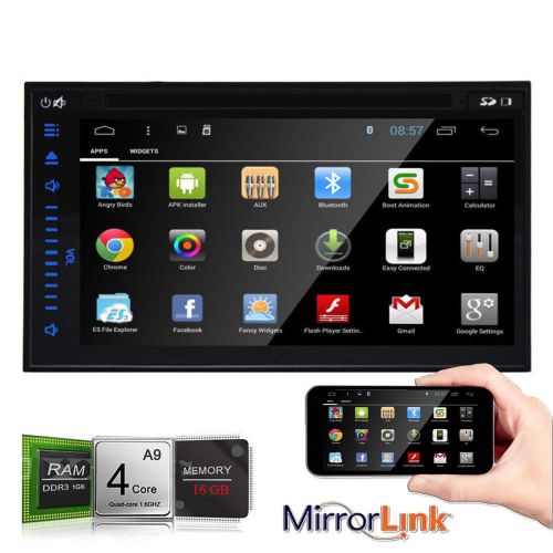 Quad core 7" 2din android 4.4 car dvd player gps radio 3g wifi mirror link ipod