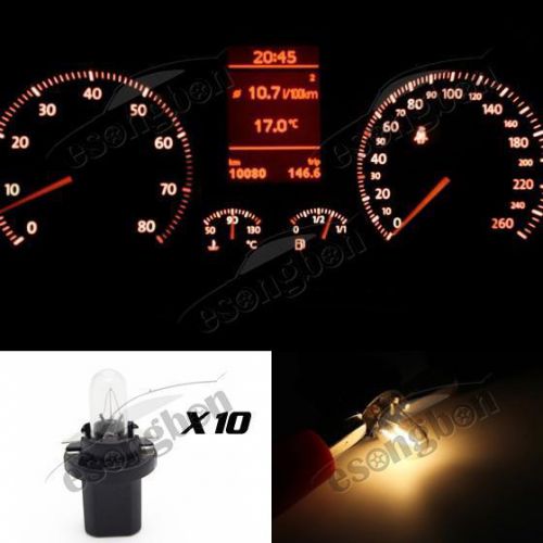 10xb8.5 bulbs instrument dash cluster guage speedometer 1.2w lights for bmw e30