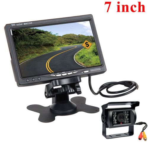 12v car rear view backup camera kit+ 7&#034; tft lcd monitor for truck/van/pickup