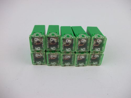 Lot of 10 new littelfuse jcase cartridge fuse 0495040.t jcas40 495 32v 40a green