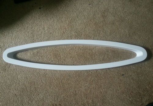 Sea ray searay ring porthole boat bow window outer oval 23-5/8 x 5-1/4 purewhite