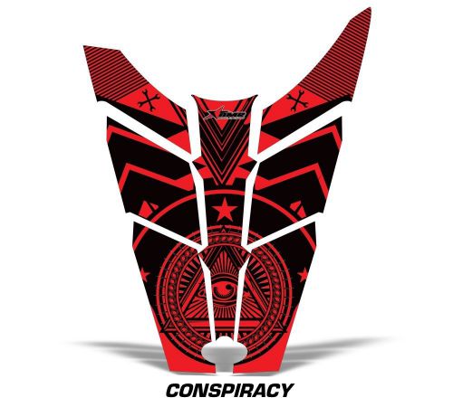 Amr racing sled hood wrap graphic decal polaris rush rmk snowmobile parts cnsp r