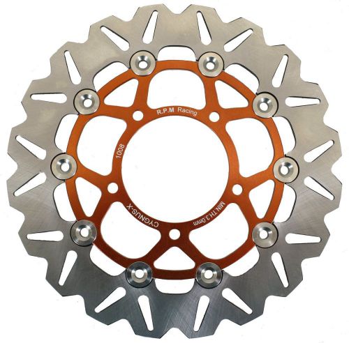 Rpm racing 260mm performance disc kit for the yamaha zuma 125 orange new