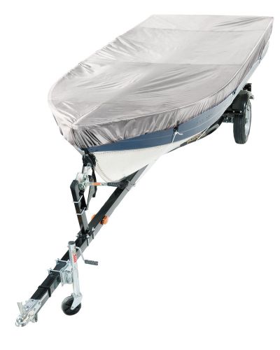 12' - 14' v-hull fishing boat cover brand new by lunatic - silver