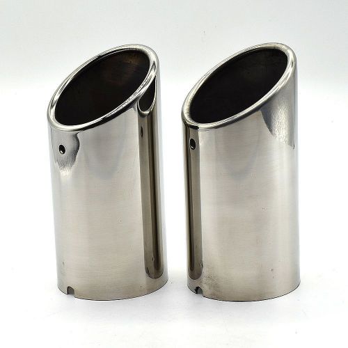 1 pair exhaust muffler pipes stainless steel chrome fit for 2009-2012 audi a4 q5