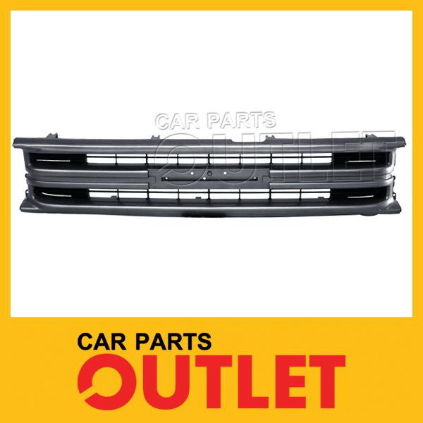1989-1991 toyota mini truck rwd base grille argent frame outer black bar plastic