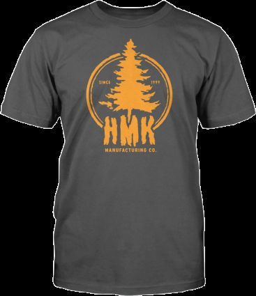 Hmk stamp mens short sleeve t-shirt charcoal