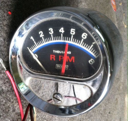 Dixco 8000 rpm chrome tachometer gauge