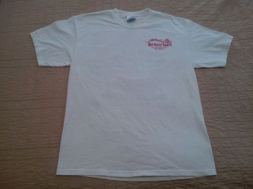 Hot august nights 2010 participant t shirt sz large euc white mustang cuda chevy
